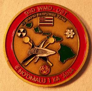 Hawaii National Guard Civil Support Team Challenge Coin  