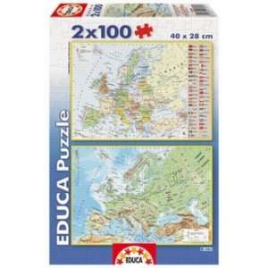  Educa Puzzle Maps and Flags of Europe Toys & Games