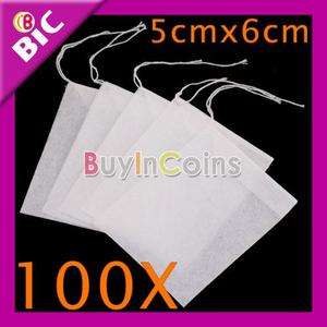 100 x Empty String Heat Seal Filter Paper Tea Bag 5X6CM  