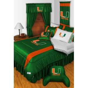  Miami Hurricanes Sidelines Twin Comforter: Sports & Outdoors