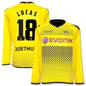  11 12 Borussia Dortmund Home L/S Jersey + Lucas 18 Sports 