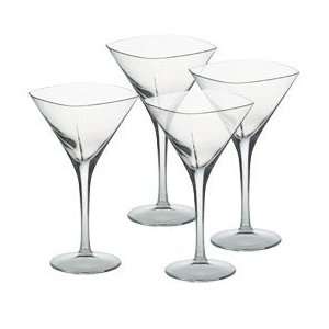  Mikasa Panache Crystal Martini Glasses, Set of 4: Kitchen 