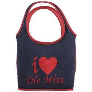  Mississippi Rebels Terry Cloth Heart Handbag Sports 