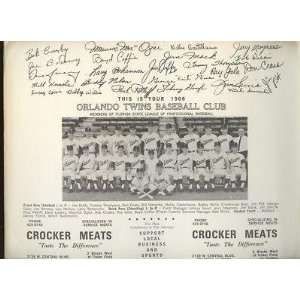  Original 1966 Crocker Meats Orlando Twins Team Photo   MLB 