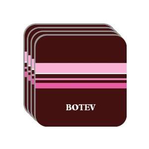 Personal Name Gift   BOTEV Set of 4 Mini Mousepad Coasters (pink 