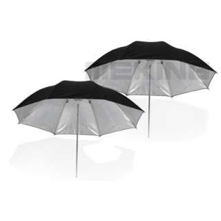 Metal Frame Studio Umbrella 33in Black & Silver