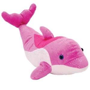  12 Pink Happy Tail Bottlenose Dolphin Plush Stuffed 
