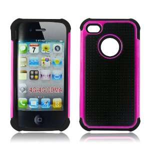 TBox Heavy Duty iPhone 4/4S Case (Hot Pink/Black) Cell 