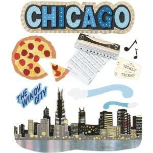 Jolees Boutique Dimensional Destination Sticker   Chicago  