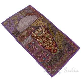 INDIA WALL HANGING ANTIQUE TAPESTRY THROW Handmade Vintage Indian 