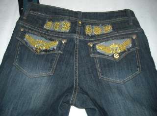 Womens Jeans Beyonce Obsessed Dereon Blinged Out 7/8  