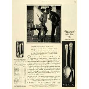 1927 Ad Rogers Lunt Bowlen Early American Silverware   Original Print 