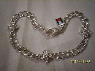Tommy HilfigerSilver/ST Chain,Crystal Flowers Bracelet*  