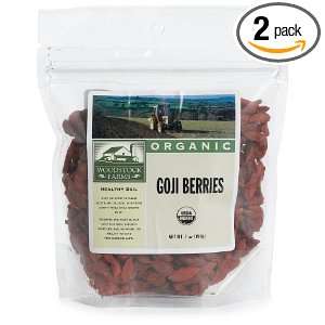 Woodstock Farms Goji Berries, Organic, 7 Ounce Bags (Pack of 2)