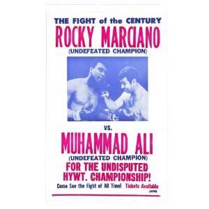  Rocky Marciano vs Muhammad Ali 11 x 17 Poster