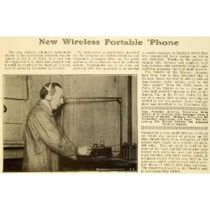   Message Transmitter Marconi   Original Print Article