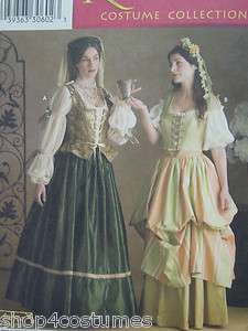 Renaissance womens costume pattern bodice (vest) peasant blouse skirts 