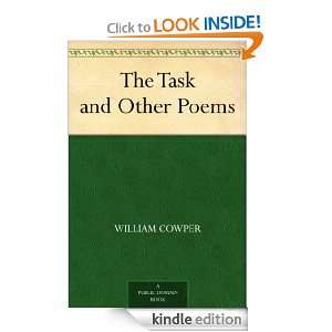 The Task and Other Poems William Cowper  Kindle Store