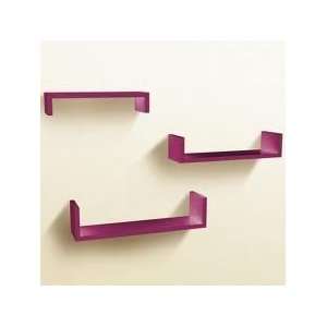  Wall Shelf   Set of 3 (Pink)