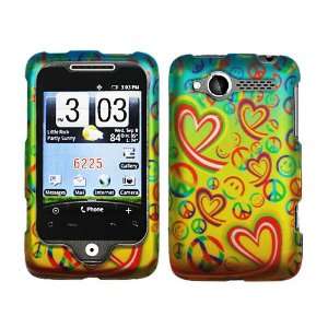 Yellow Blue Green Pink Colorful Peace Happy Face Heart Rubberized Snap 