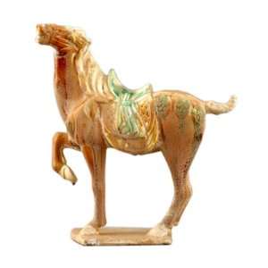  Beige Raised Leg Horse Tang Displaying Statue Sculpture 