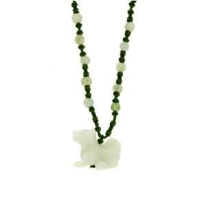 Very Personal Gift   Dog Zodiac Jade Necklace Embellished with Jade 