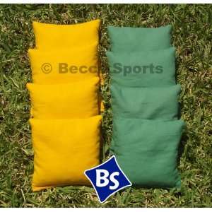    Cornhole Bags Set   4 Yellow & 4 Kelly Green: Sports & Outdoors