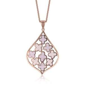 Rose Gold Plated Floral Pendant with Chain