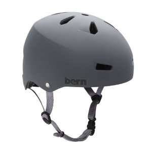  BERN Macon Hardhat Brock Foam Helmet Matte Grey: Sports 