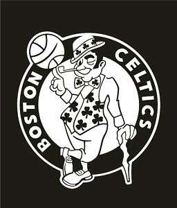 Boston Celtics Vinyl Window Sticker / Decal (White)  