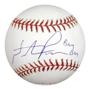   Pence Autographed Baseball with Bam Bam Inscription: Sports & Outdoors