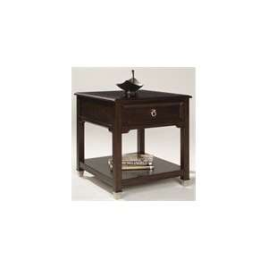   Darien Rectangular End Table with Burnt Amber Finish: Home & Kitchen