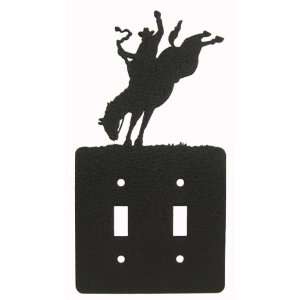  SADDLE BRONC Double Light Switch Plate Cover