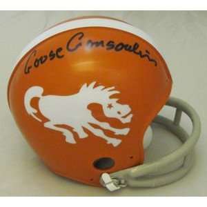   Gonsoulin Autographed Denver Broncos Mini Helmet: Sports & Outdoors
