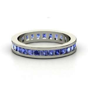  Brooke Eternity Band, 18K White Gold Ring with Sapphire 
