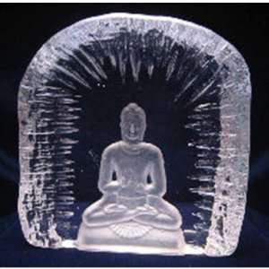  Symbol of Buddhism engraved in solid lead free glass