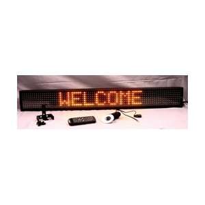   Programmable Amber LED Window Sign Display 6 x 49: Home Improvement