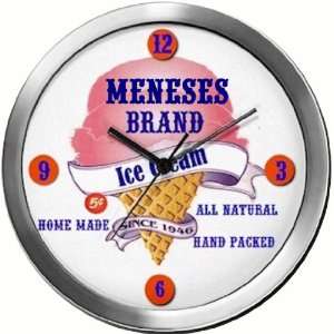  MENESES 14 Inch Ice Cream Metal Clock Quartz Movement 