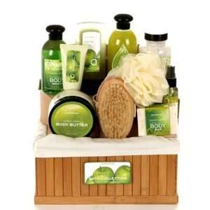    Auressence   Green Apple Bath and Body Spa Gift Basket Beauty