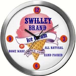  SWILLEY 14 Inch Ice Cream Metal Clock Quartz Movement 