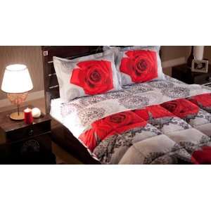  Dreamland Buket Red European Twin Comforter Set