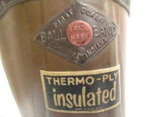 vtg Ball Band Thermo Ply Insulated Heavy Rubber Boots 5  