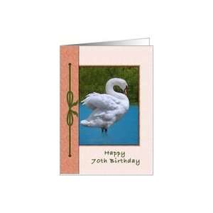  70th Birthday, Mute Swan Bird Card Toys & Games