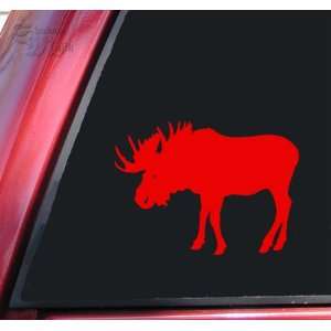 Bull Moose Vinyl Decal Sticker   Red