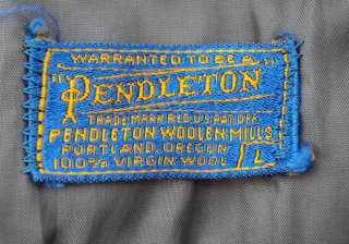 vintage PENDLETON shirt WOOL rockabilly surf 50s loop collar shadow 