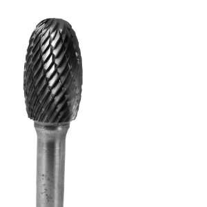Carbide Bur Grobet Made in U.S.A. Oval 1/2X7/8X1/4 6 Shanks Double 
