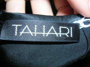 TAHARI black fancy beaded skirt 6 SUPER CUTE  