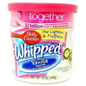 Betty Crocker Whipped Vanilla Frosting 12 oz (Pack of 8)  