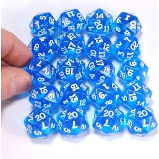   transparent bundle of 20 dice by deluxe games and puzzles buy new $ 23