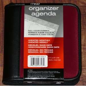  Mead Cambridge Undated Monthly Organizer Agenda with Full 